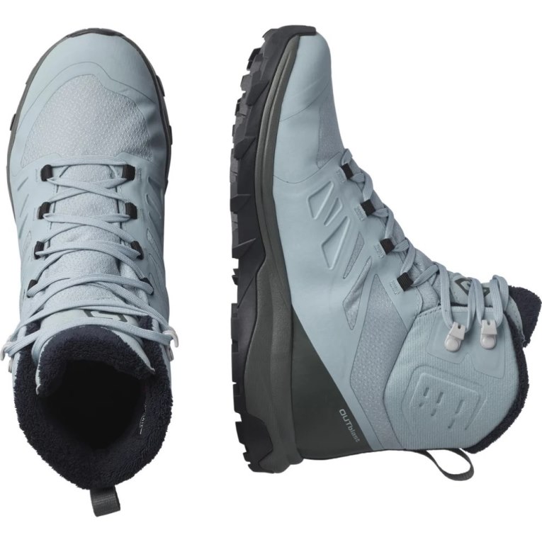 Light Blue Salomon Outblast Thinsulate Climasalomon Waterproof Women's Winter Boots | PH 57396W